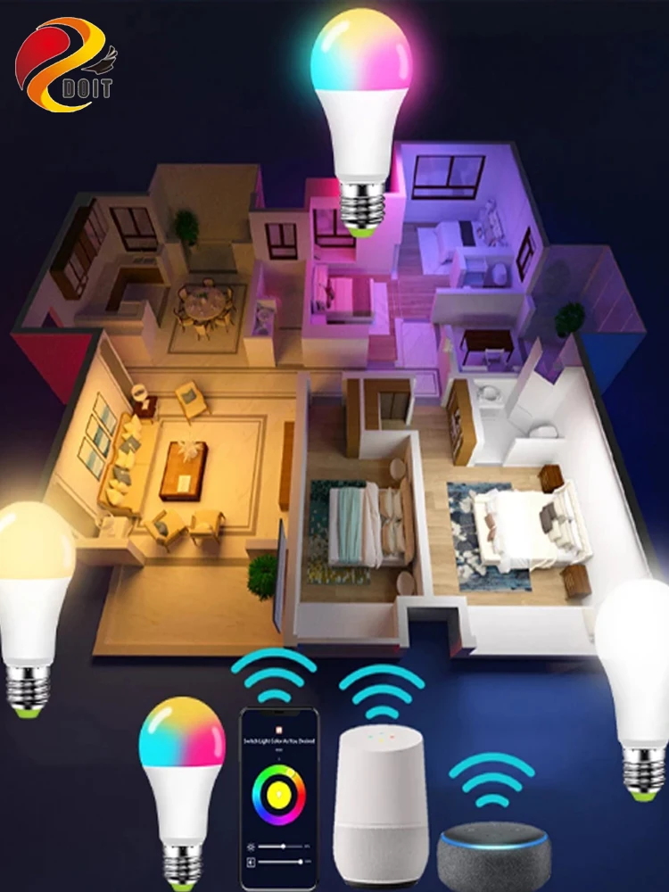 CozyLife WiFi Smart Homekit bulb RGBWC five-way bulb Cozy Life and code Alexa voice control