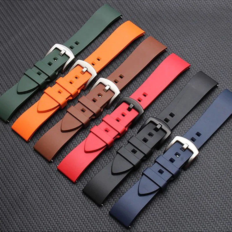 Silicone Watchband for Rolex Water Ghost 18mm 19mm 20mm 21mm 22mm 24mm Watrproof Strap Watch Accessories Rubber Bracelet