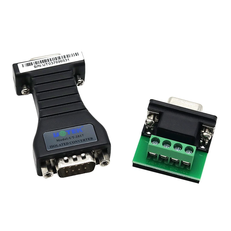 Industrial RS232 to RS485 Adapter Converter RS 232 DB9 Connector RS-485 to RS-232 Isolated Half Duplex Anti-surge UT-2017