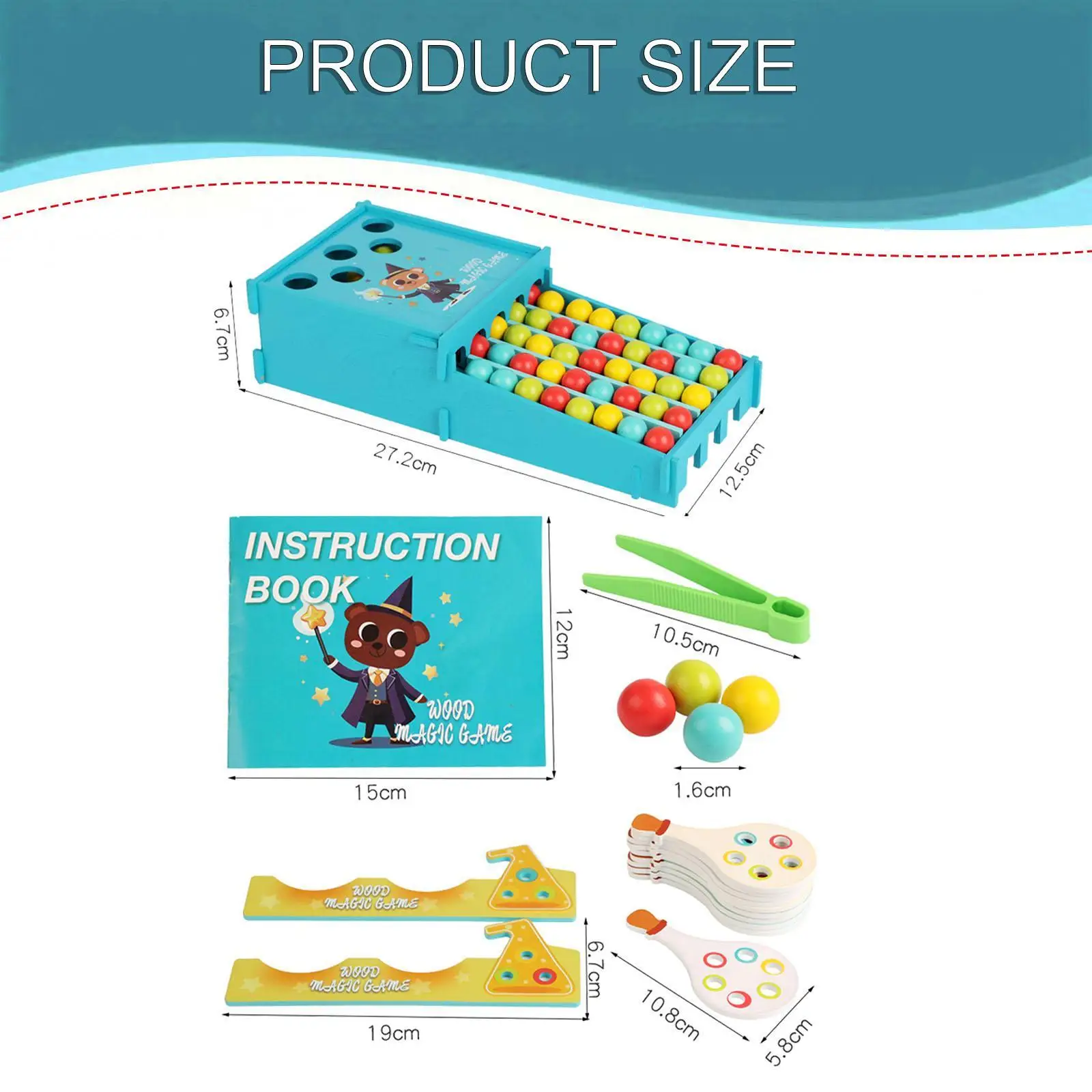 Drewniany Zestaw do Liczenia i Dopasowywania, Zabawki do Liczenia Koralików i Sortowania Kolorów dla Cierpliwości, Niemowląt, Koordynacji Ręka-Oko, Maluchów