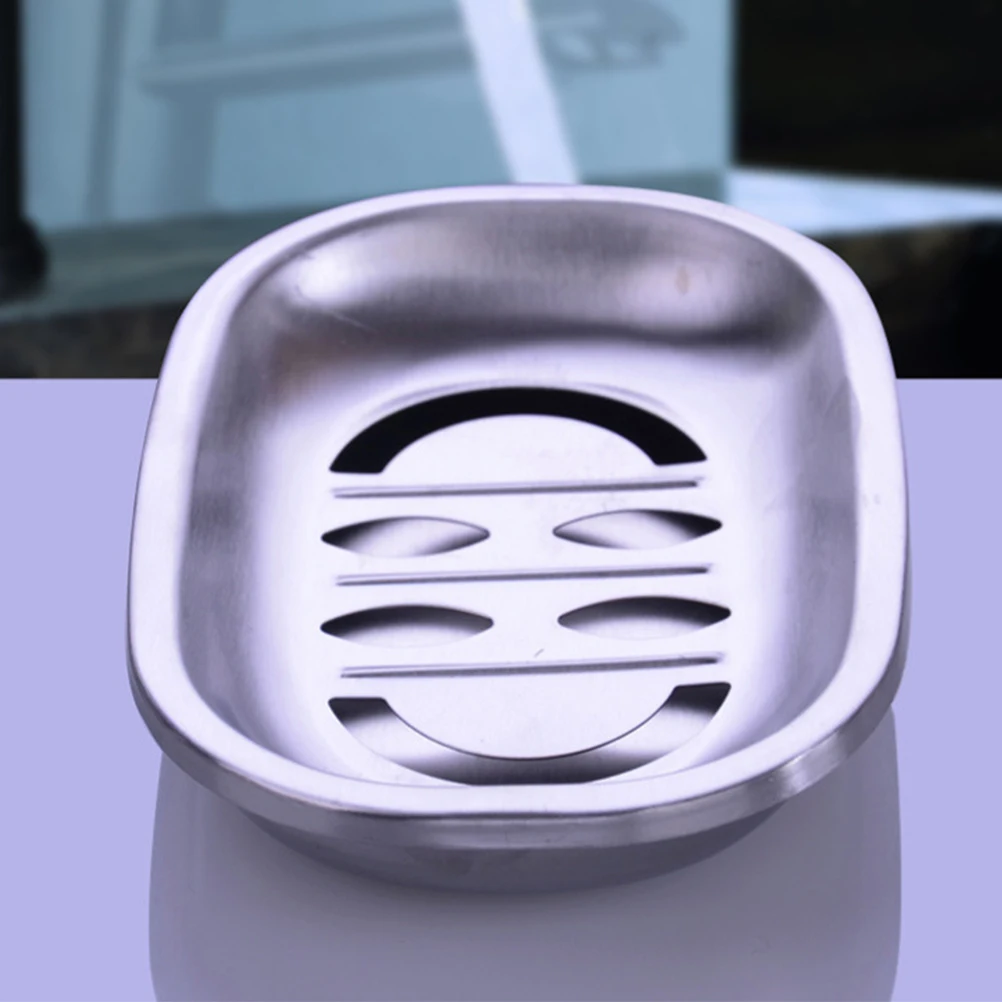 

2pcs Double Layer Stainless Steel Soap Dish Tray Double Draining Soap Box Holder for Shower Bathroom Kitchen (Oval Laugh)
