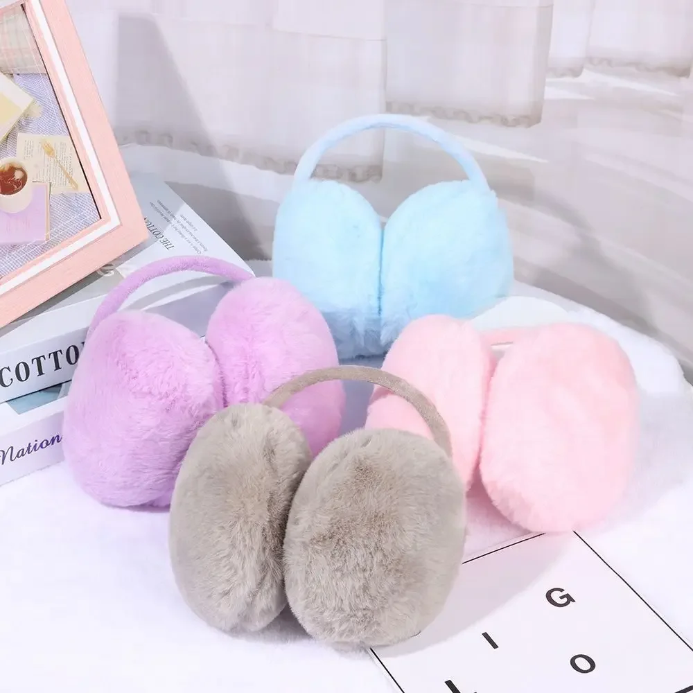 Winter Warm Ear Muffs Fluffy Cosy Plush Thicken Warm Earmuffs Soft Casual Ear Protection Ear Muffs For Aldult Kids High Quality