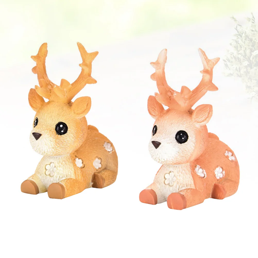 2 قطعة الحلي الإبداعية الغزلان زينة مكتب منزلي شيك تزلف الديكور صور الدعائم هدية #6