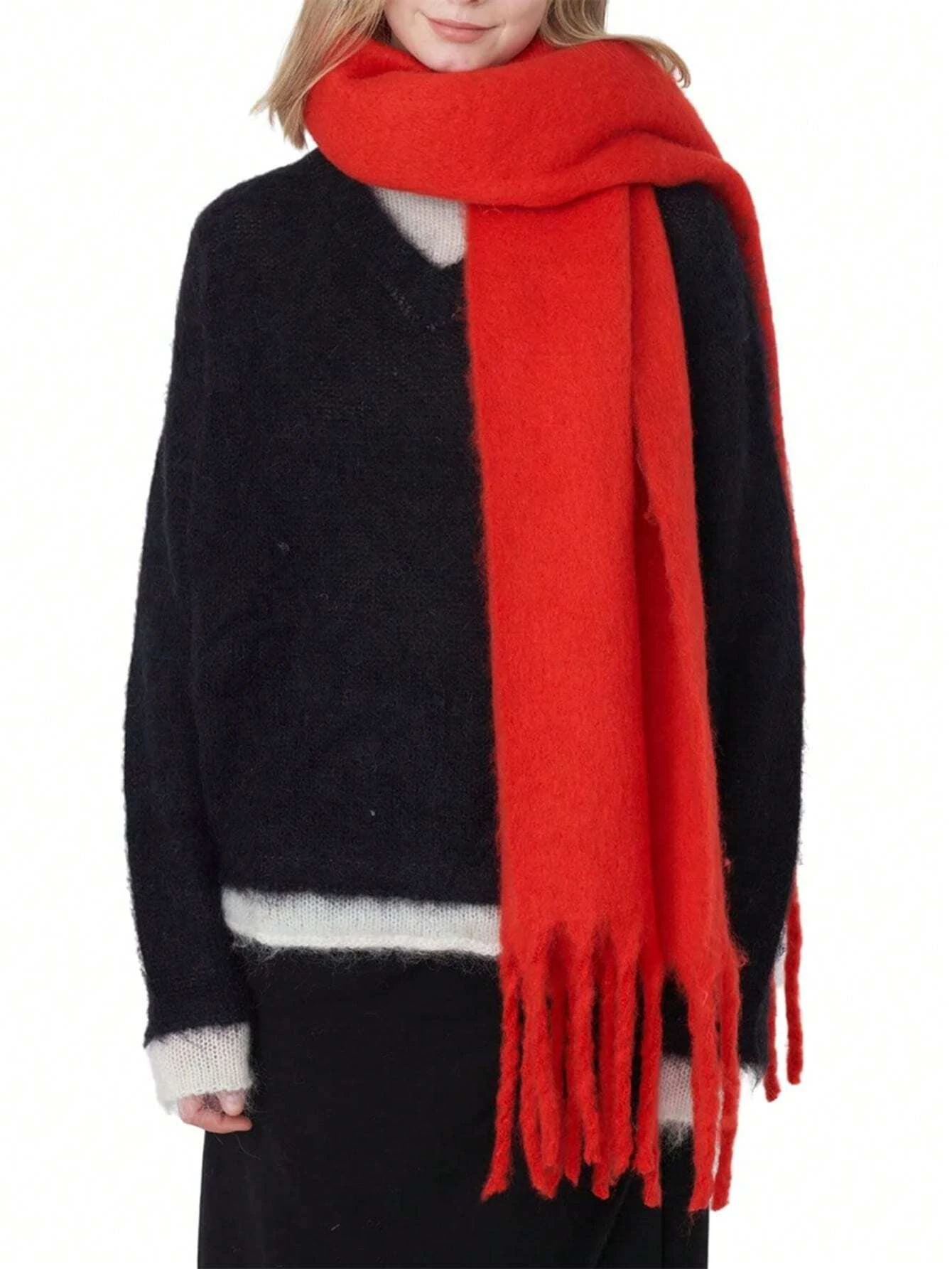 الشتاء وشاح المرأة الفاخرة الخريف الشتاء الكشمير وشاح سميكة الدافئة شال الكلاسيكية شرابات رقيق وشاح بلون شال ناعم