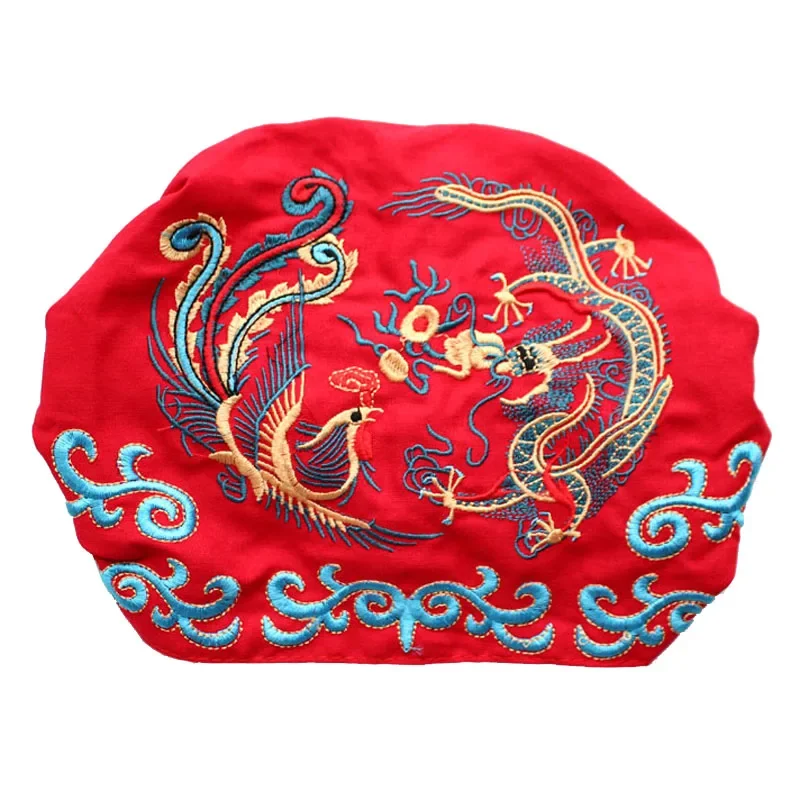 Mexican Style Embroidery Ethnic Vintage Black Blue Red Rose Beading Bandanas Women Winter Original Hippie Hat Skullies