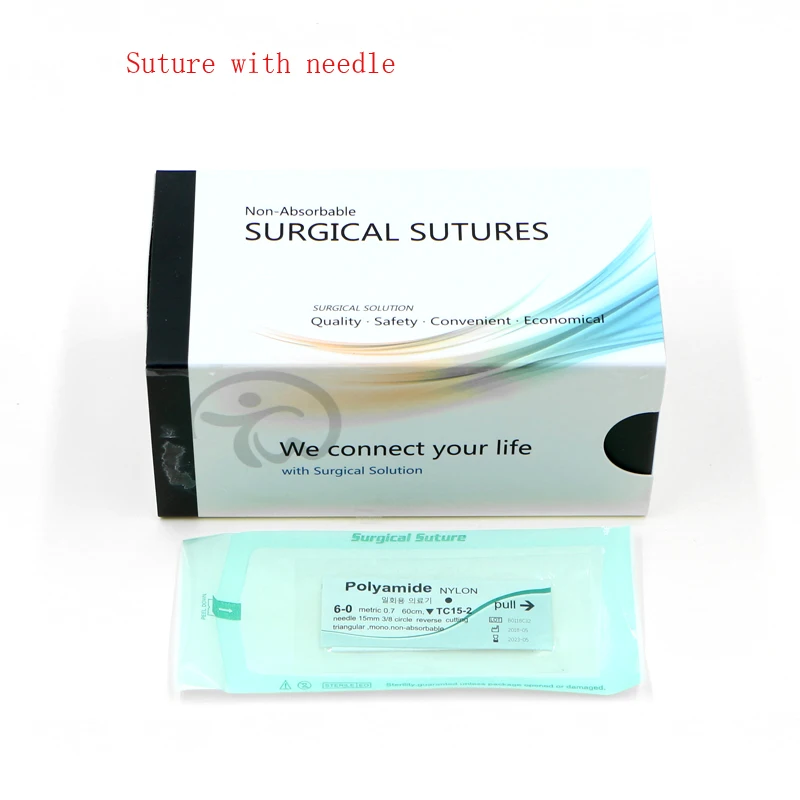 Kit de suture d'aiguille à enfouir double légiide, nanomètre sans trace, instrument cosmétique en plastique, fil en nylon polymère