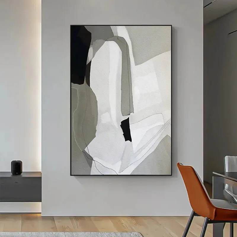 Geometrischer abstrakter Kunstdruck – weiche holografische Wanddekoration für Wohnzimmer, Büro, hochwertiges gedrucktes Poster, ungerahmt modern
