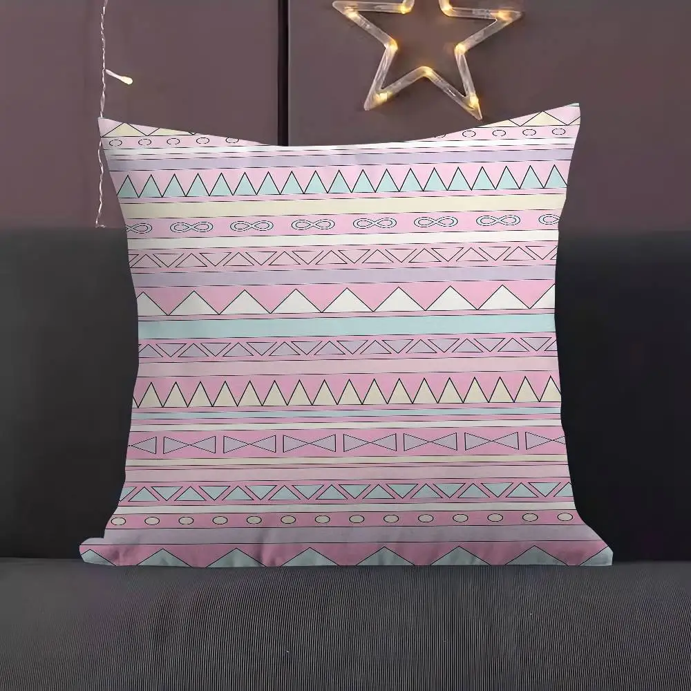 

Geometric Pastel Stripes Pillow Gift Home Office Decoration Bedroom Sofa Car Cushion Cover Case 45x45