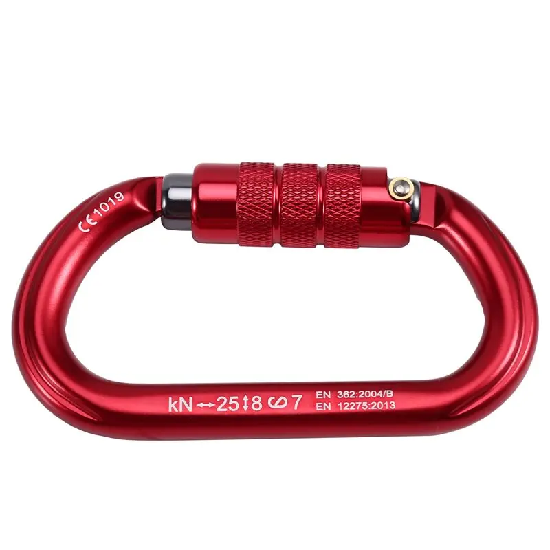 【ESPECIAL】Mosquetão com trava de 25KN, mosquetão resistente para escalada, rapel, com trava para escalada em rocha