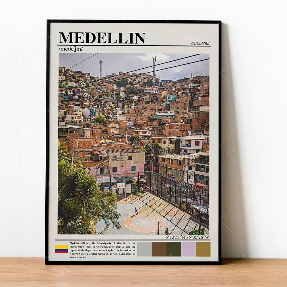 ملصقات السفر لـ Machu Picchu، Medellin كولومبيا، مدينة المكسيك، Trinidad and Tobago، أوروغواي، فنزويلا، باراغواي، الإكوادور