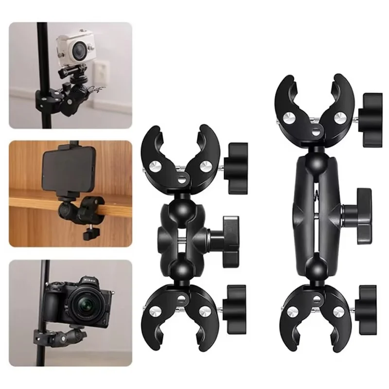 Universal Camera Double Clip Sports Camera Crab Clamp Motorc