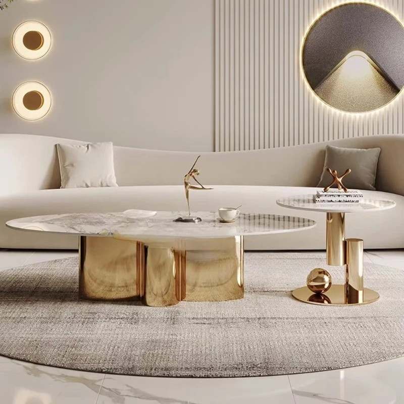 

Living room furniture luxury coffee table high quality gold modern center table coffee table