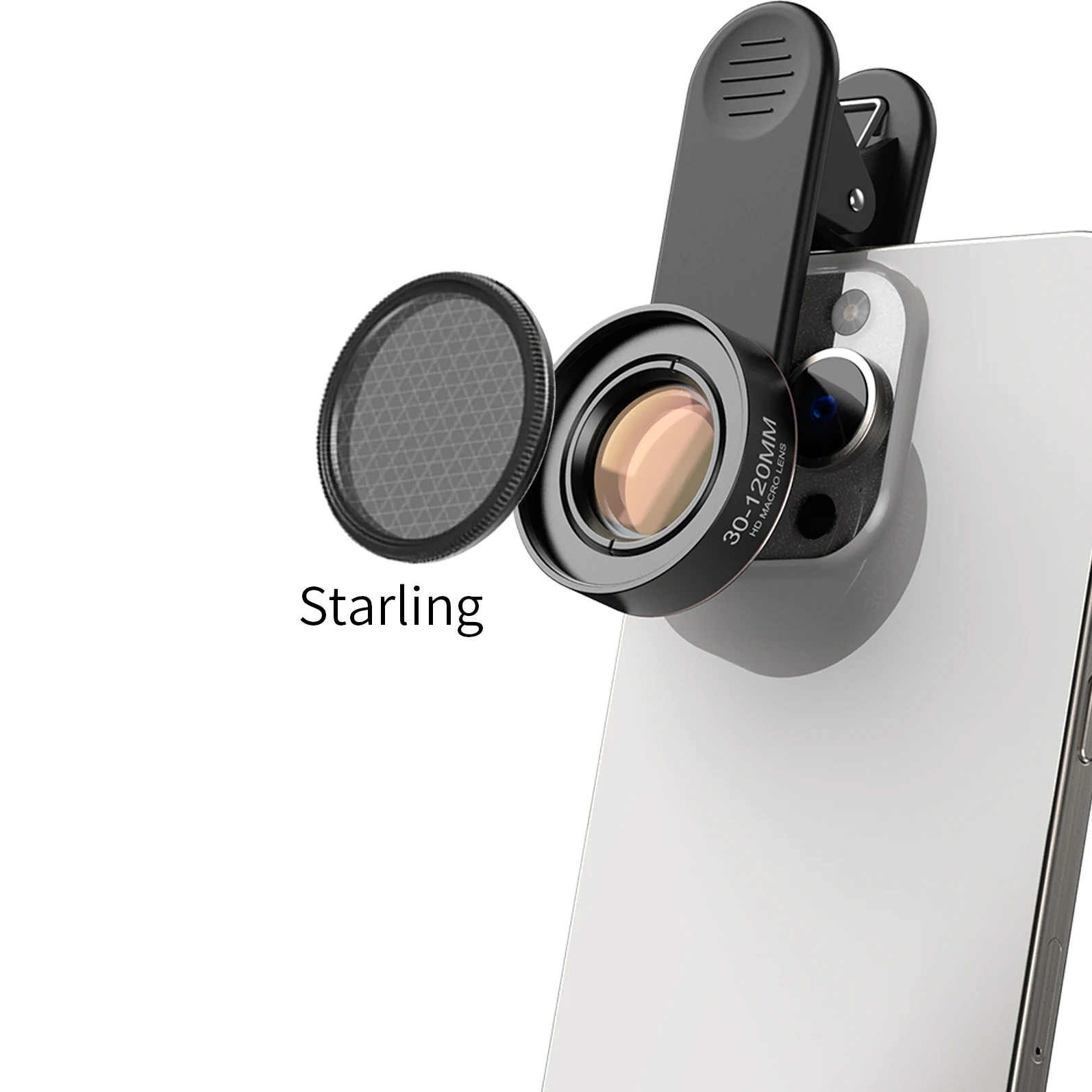 30-120mm Macro Telefoonlens 10X HD Close-Up Universele Clip-On Mobiele Cameralens voor iPhone Samsung Xiaomi Huawei Android Smartpho