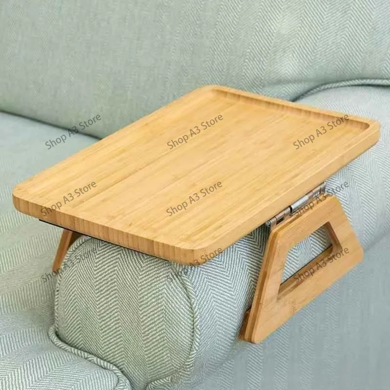 Sofa Armrest Clip Tray – Portable Rectangle Side Table for Coffee & Cupcake