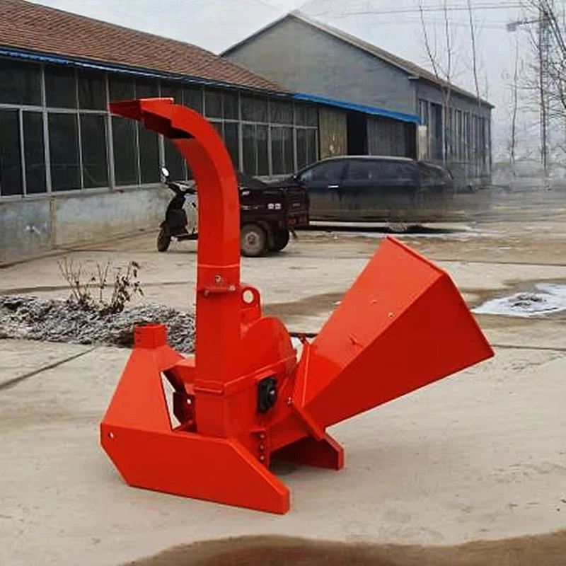 FOYA Tractor Mini Tracked 3 Point Wood Chipper Shredder Machine with Gearbox PTO 4 Blades 630mm Diameter 6mm Output