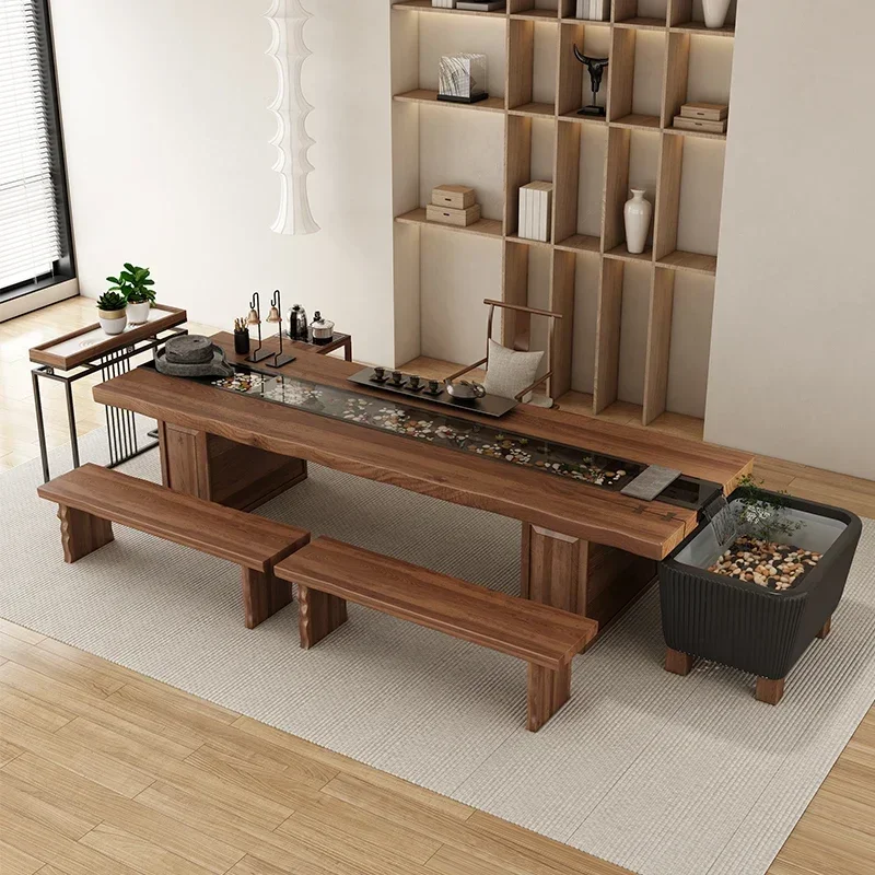 Premium Durevole Lunga durata Legno massello che scorre acqua e combinazione paesaggio ciclo agricolo di pesci nuovo cinese grande