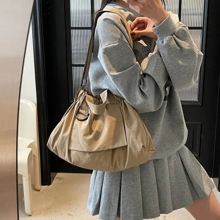 

2025 Spring New! Japanese - Style Large - Capacity Nylon Tote Bag - Unisex Sports Satchel for Women's Commute & Sports