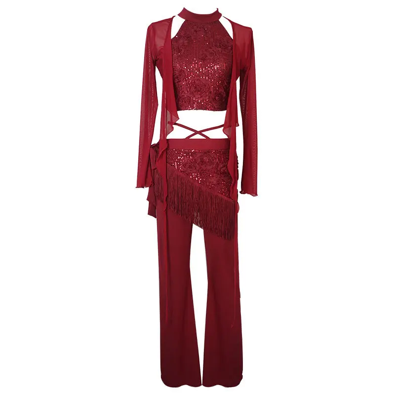 Fata sexy paillettes fiore 3D vestito di danza del ventre danza orientale pratica performance gruppo usura