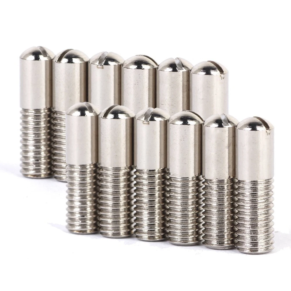 

12 Pcs Pickup Nut Set Silver Guitar Screws Pole Humbucker Scientific Design Long-lasting