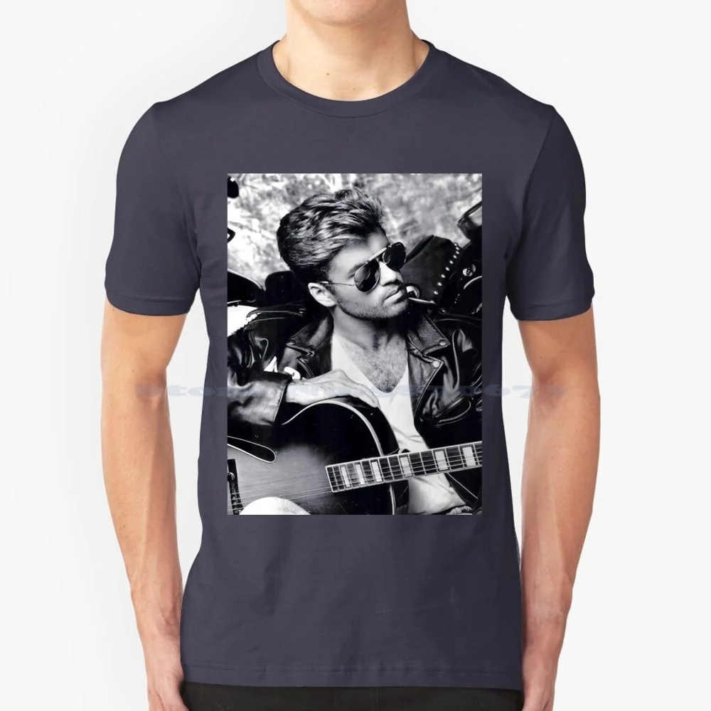 George Music Poster T Shirt 100% Cotton Tee Playlist Michael Wall Song Retro Vintage Hottim