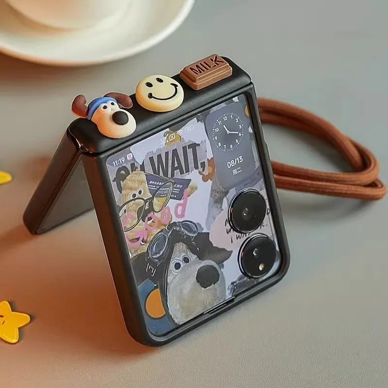 

For Xiaomi MIX Flip case cute 3d Cartoon dog smile Casing funda for xiaomi mix flip coque hard pc cover