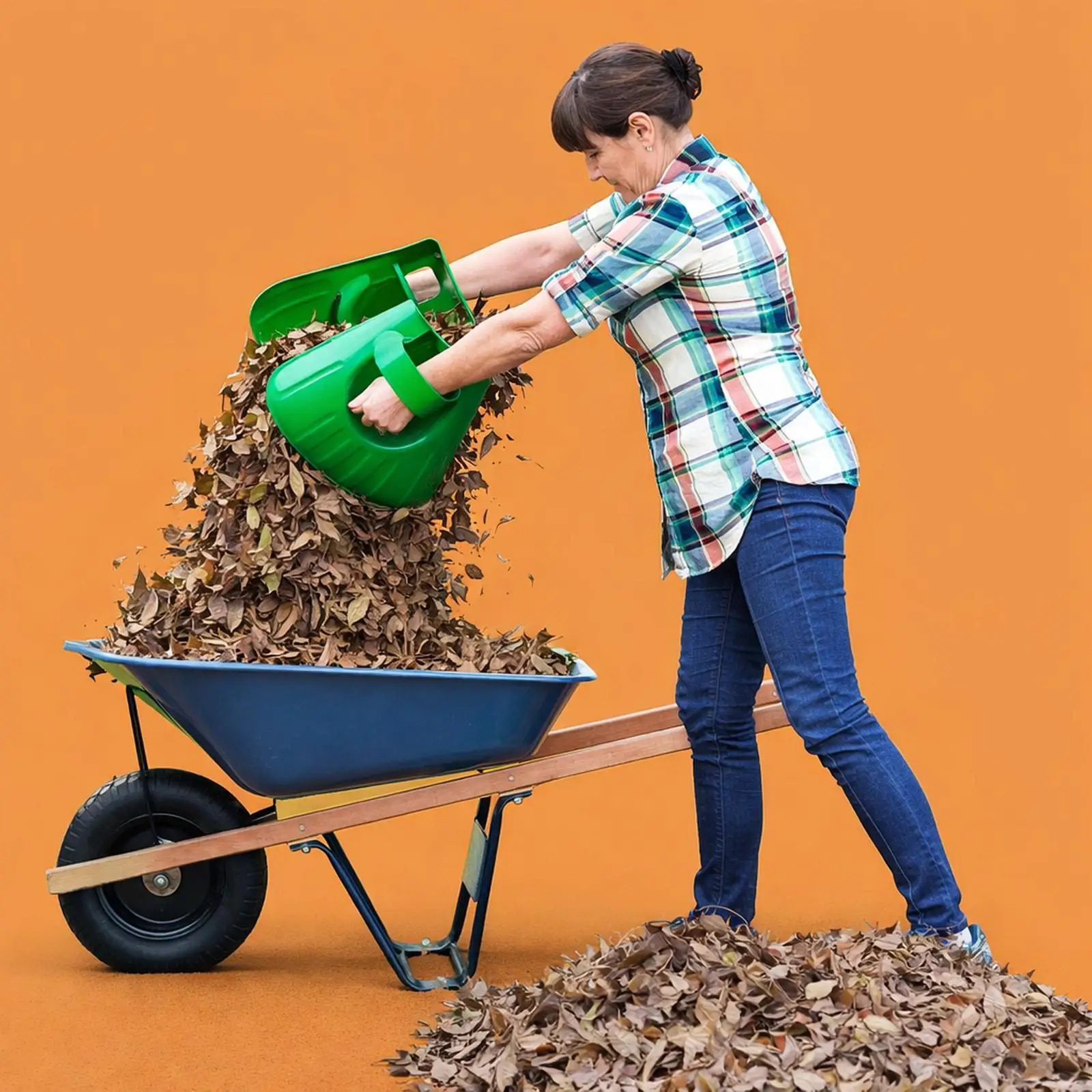 Leaf Scoop Spreading Mulch Lawn Clippings Debris Yard ,Gardening Garden Large Hand Held Rakes ,Gardening Leaf Rake Set