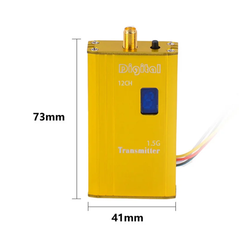 AS96-4X 1.5G 1.5W FPV VTX 12CH 1500Mw เครื่องส่งสัญญาณวิดีโอเสียงสําหรับ FPV Quadcopter RC โดรน