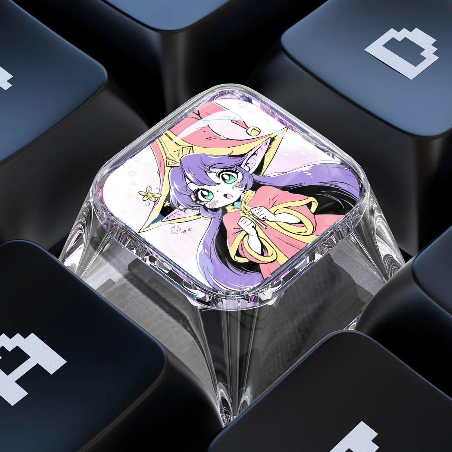 Diy Self Made Cartoon Yunara Mechanical Keyboard Keycaps Cross-Axis Mechanical Keyboard Pc Personalized Keycaps Gift Toys