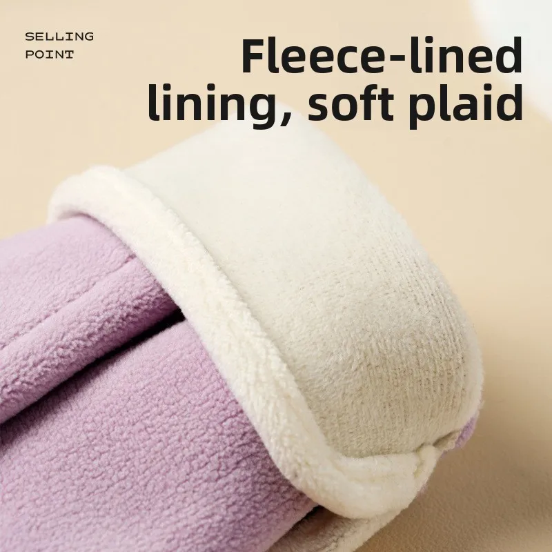 Warm Gloves Women Autumn Winter Fleece Thickened Touch Screen Windproof Cold Proof Outdoor Driving Cycling Sports Gloves Thermal