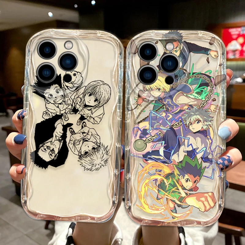 Anime Hunter X Hunter Cover For Apple iPhone 15 14 13 12 11 Pro X XR XS Max Plus 8 7 Plus SE Wave Oil Phone Case