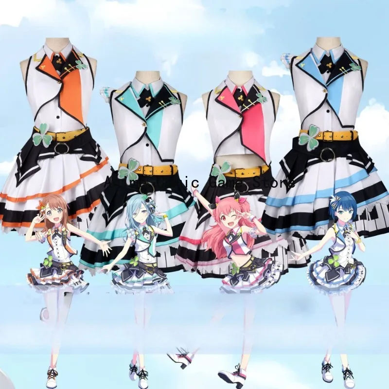 Kiritani haruka hanasato minori hinomori shizuku momoi airi cosplay vestido peruca pjsk mmp roupas de festa de halloween para mulher