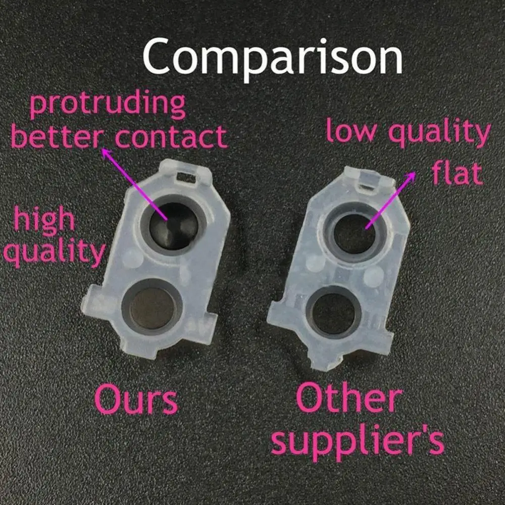 1 Set For Conductive Game Console Repair Parts Game Replacement Gamepad Button Controller Conductive Pads For PS4 For SONY-PS4