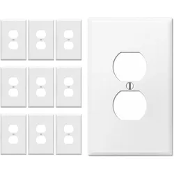 Duplex Electrical Outlet Light Switch Cover,1 Gang, 2 Gang Receptacle Electric Wall Lightswitch Cover Plate