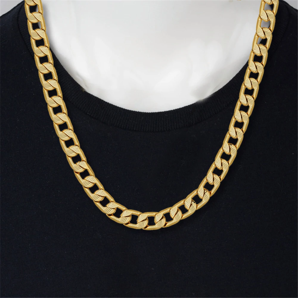 Men Women\'s Dubai Jewelry Sets Gold Color Stainless Steel Necklace Bracelet Set Hiphop Curb Cuban Thick Chain Wholesale Jewelry