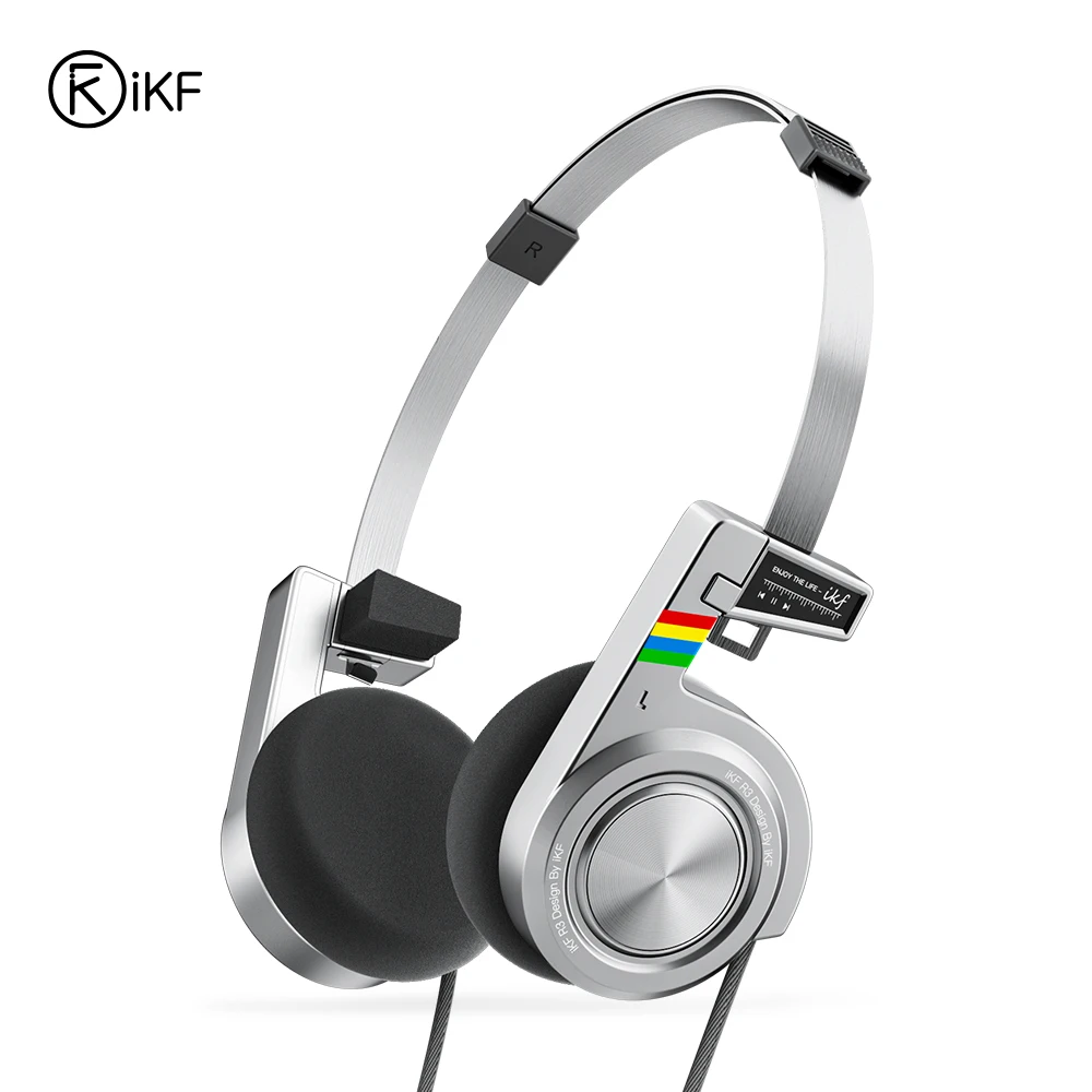 iKF R3 Retro On Ear Wireless Headphone Bluetooth Headset,Vintage Lightweight and Foldable,Up to 60H Playtime,For Laptop/PC/Phone