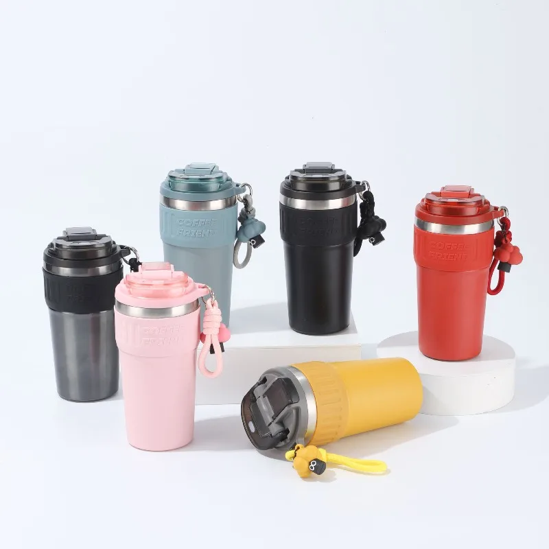 

Новая изолированная чашка из нержавеющей стали 304 большой емкости для кофейной чашки домашнего офиса и двойной чашки для питья с подъемной веревкой