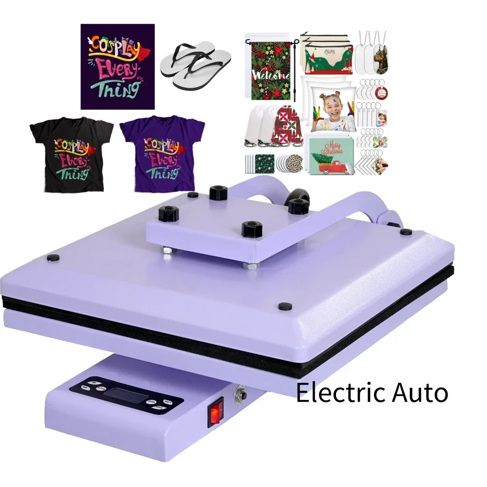 2024 New Cheap Electric Full Auto Tshirt Hot Printing Heatpress 15x15 Automatic Heat Press Machine