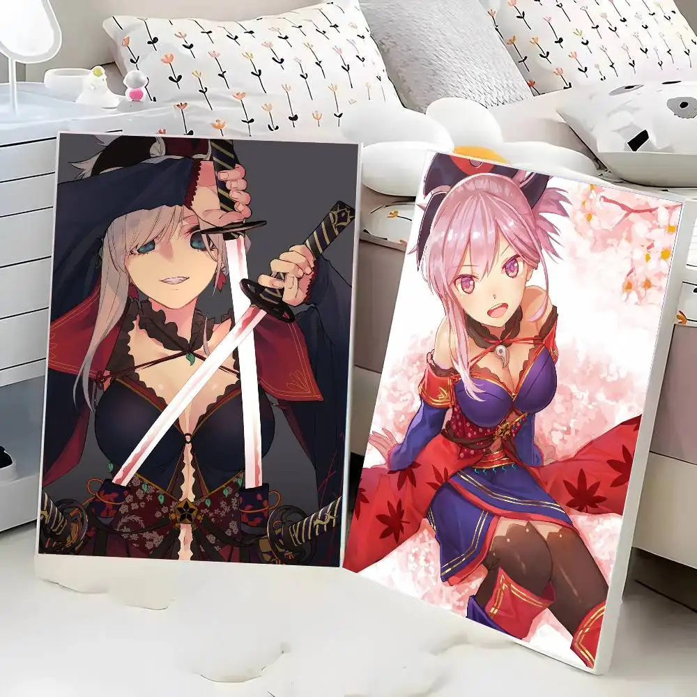 Miyamoto Musashi Anime Fate Poster Art Sticky Wall Waterproof Home Living Room Bedroom Bar Aesthetic Decoration