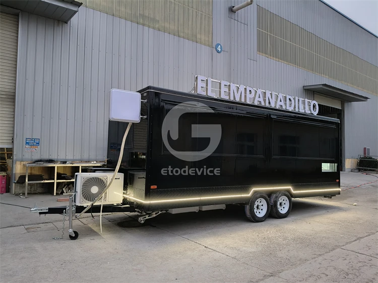 ized Mobile 12ft 16ft 20ft Square Mobile Kitchen Hot Dog Bbq Food Trailers Fully Juice Drink Snack Coffee Truck