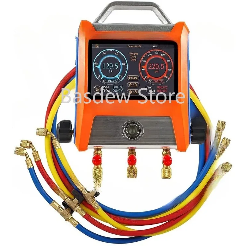 

2-Valve Digital Manifold Kit with 5-Inch Smart Touch Screen HVAC Meter and Bluetooth