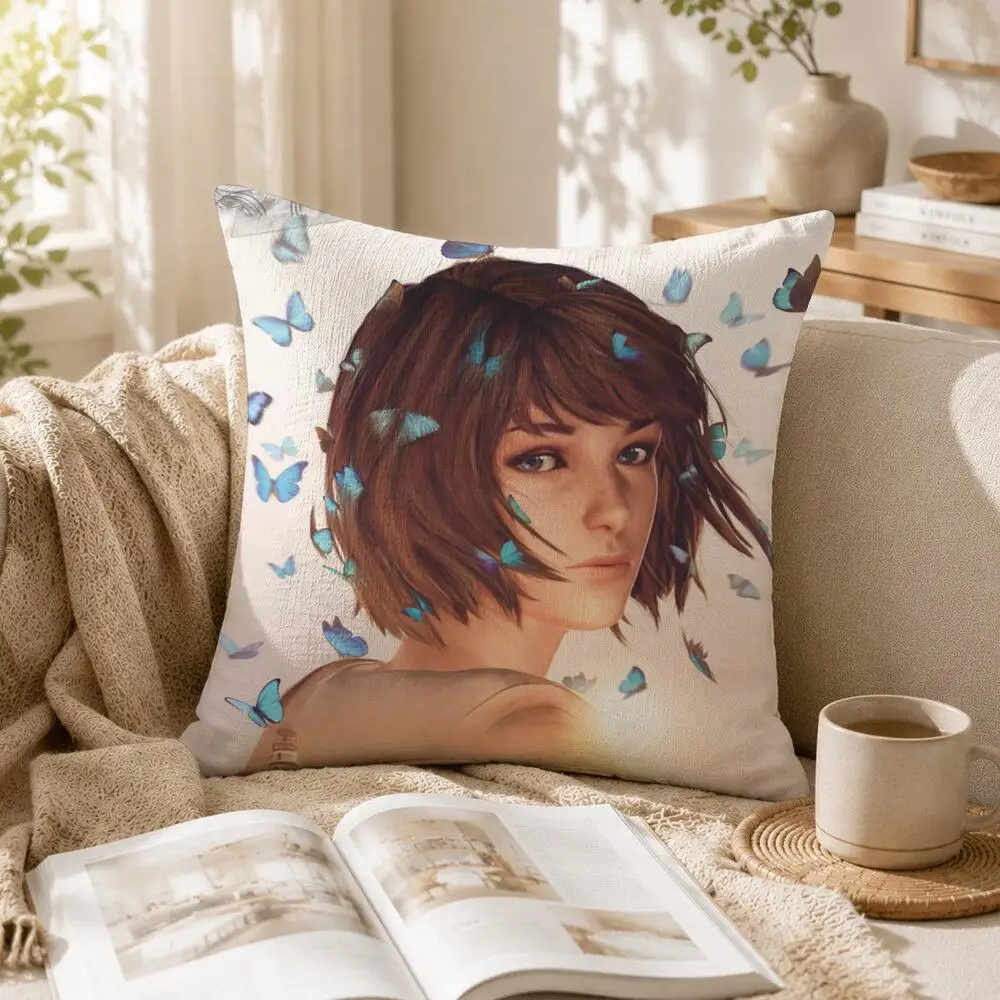 Life Is S-Strange Game Cushion Cover Organic Linen Square Pillow Case Naturally Durable Hypoallergenic Gentle On Sensitive Skin