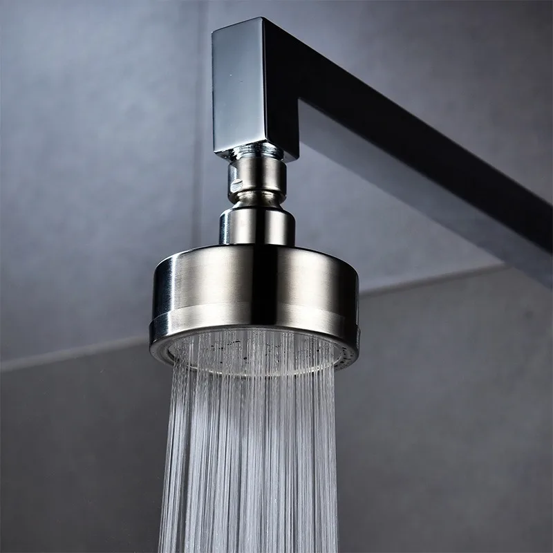 304 stainless steel brushed pressurized water-saving shower head, small top spray, bathroom shower head, detachable and washable