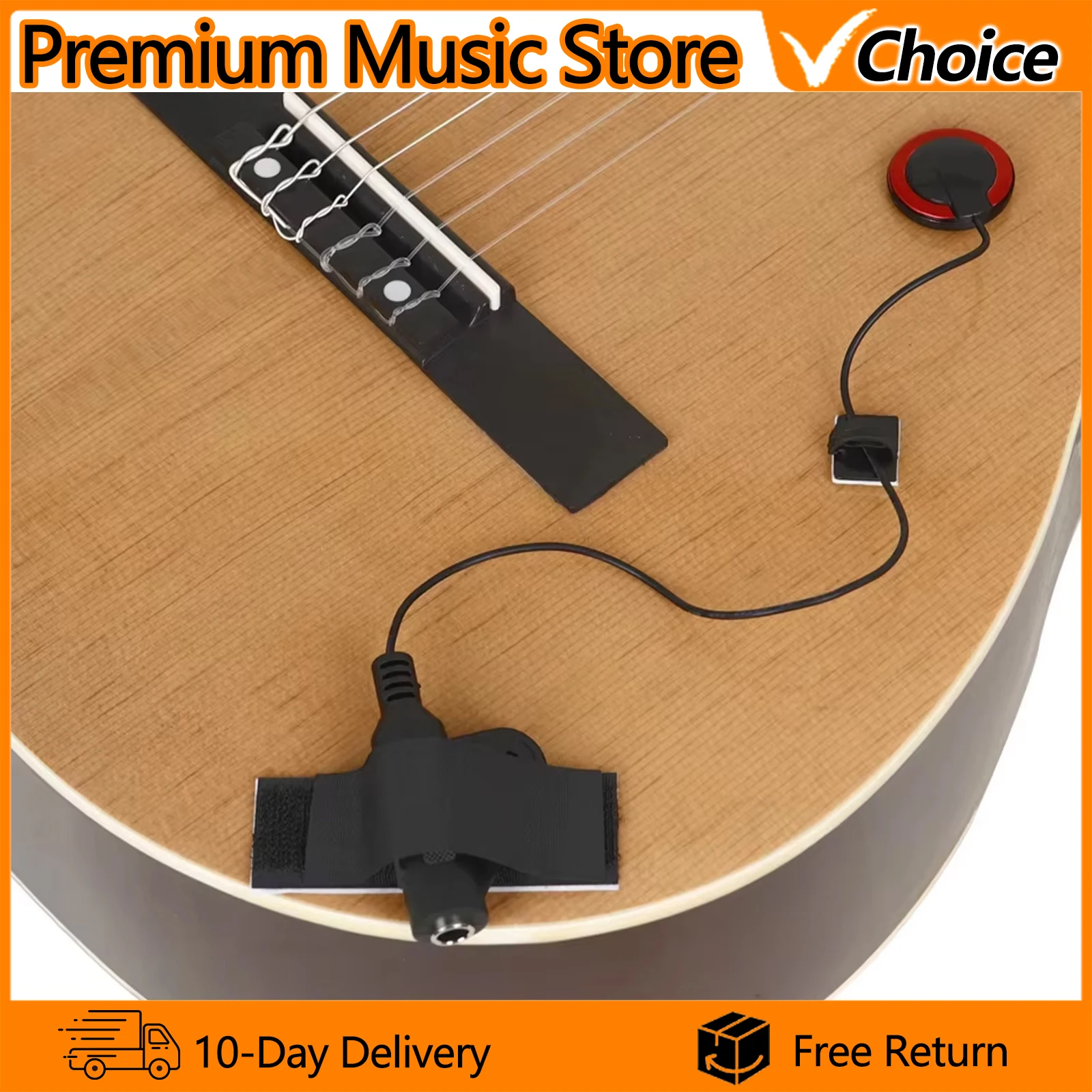 IRIN Guitar Pickup 6.35mm Professional Piezo Contact Microphone Pickup For Violin Banjo Mandolin Ukulele Guitar Accessories Part