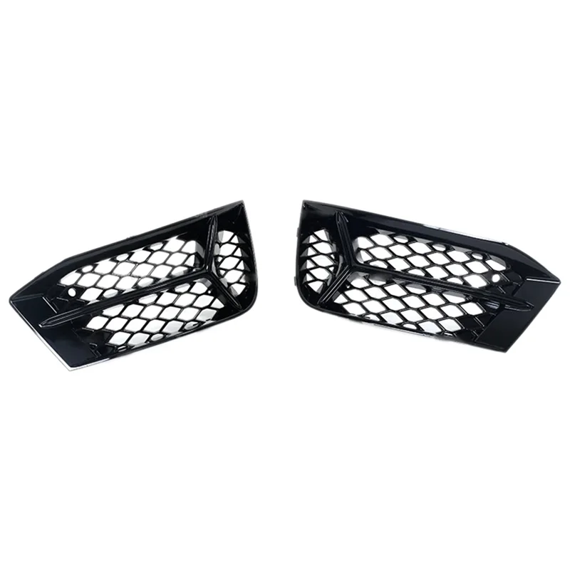 

For A3 S3 17-20, Strict 1 Pair Front Bumper Fog Light Grille Cover Honeycomb Fog Lamp Cover, Decorative Modification Accessory