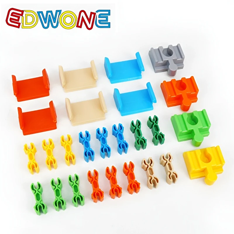 3/5/10 pezzi accessori per binari del treno in legno clip in plastica universali connettori adattatori adatti per binari di legno di marca giocattoli per bambini