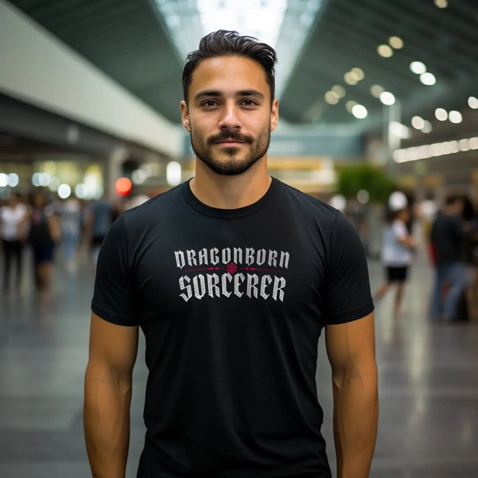 Dragonborn Sorcerer T Shirt D amp Inspired Gamer vintage Washed Versatile Stylish Top For Everyday Wear streetwear graphic