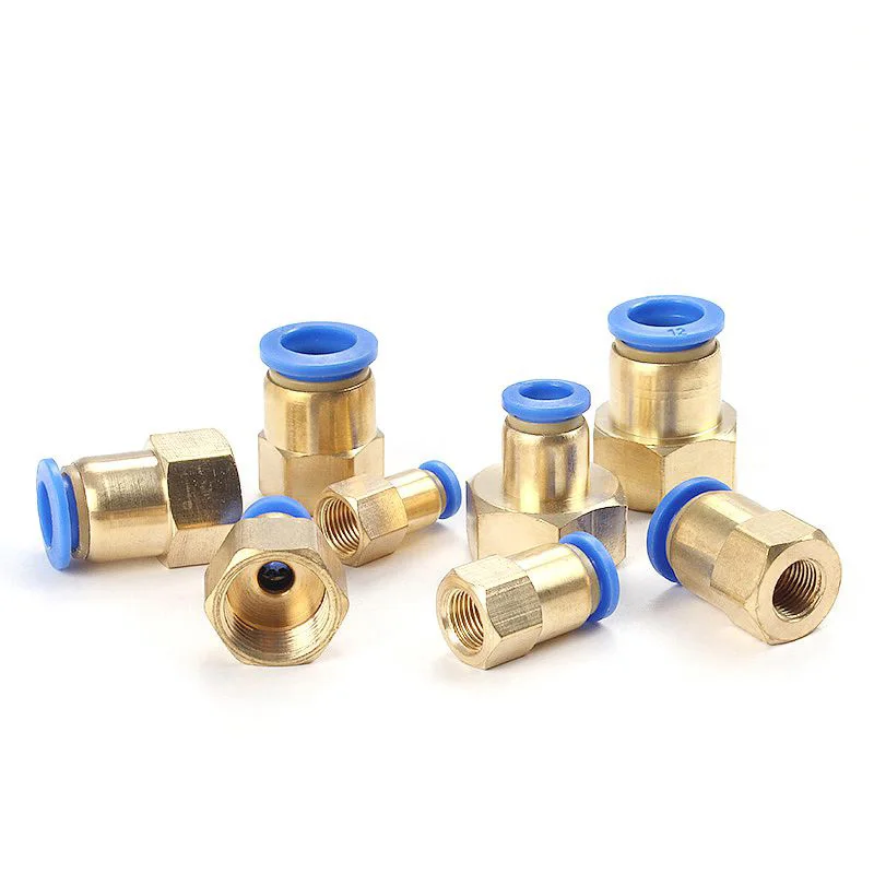 

Pneumatic Quick Connector Air Fittings Push In 4 6 8 10 12 16mm Hose Tube Pipe 1/8 3/8 1/2 1/4 BSP Female Internal Thread Brass