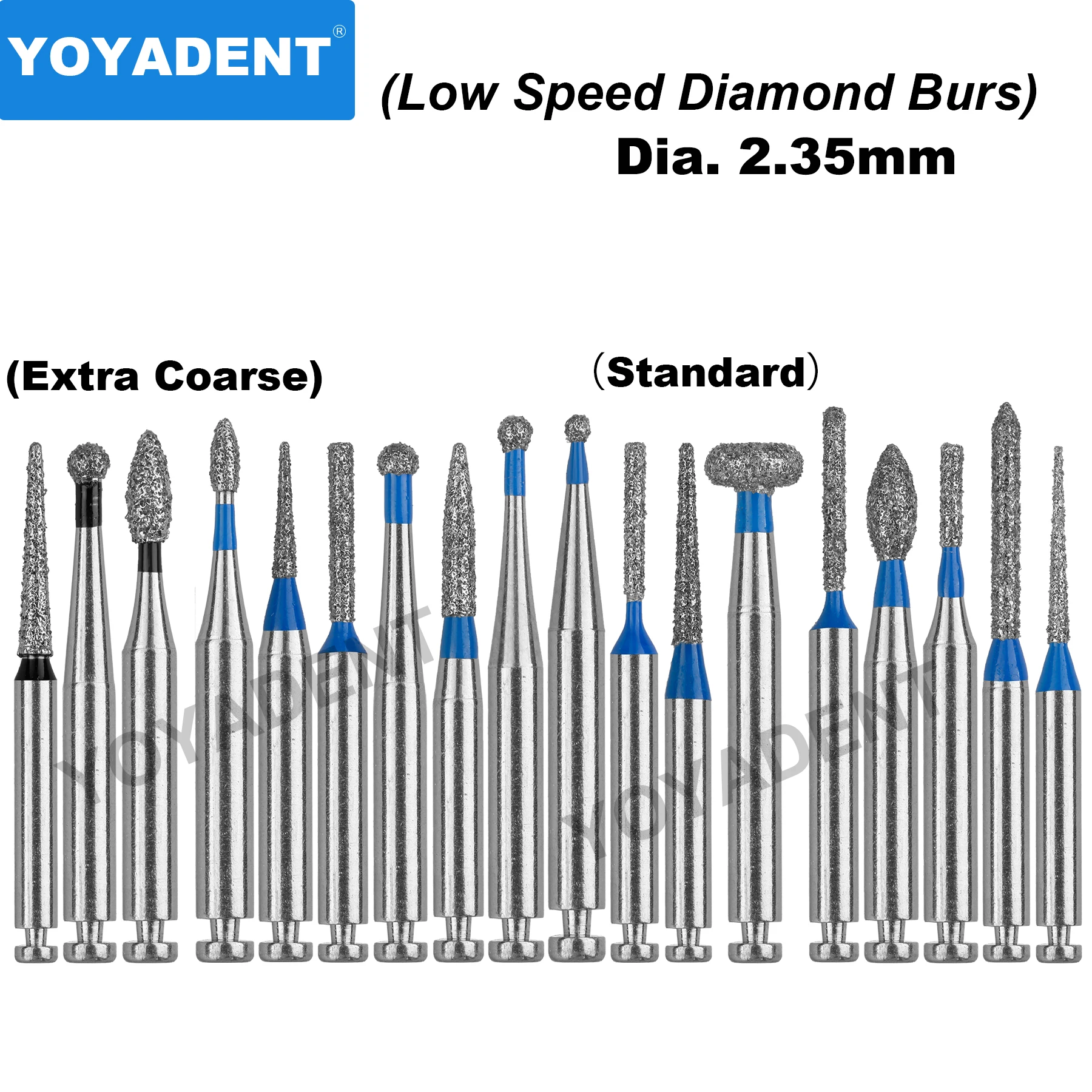 Dental Diamond Burs Low Speed Bur Dental Burs RA Dia.2.35mm For Low Speed Contra Angle Handpiece Dentists Tools 10Pcs/Pack