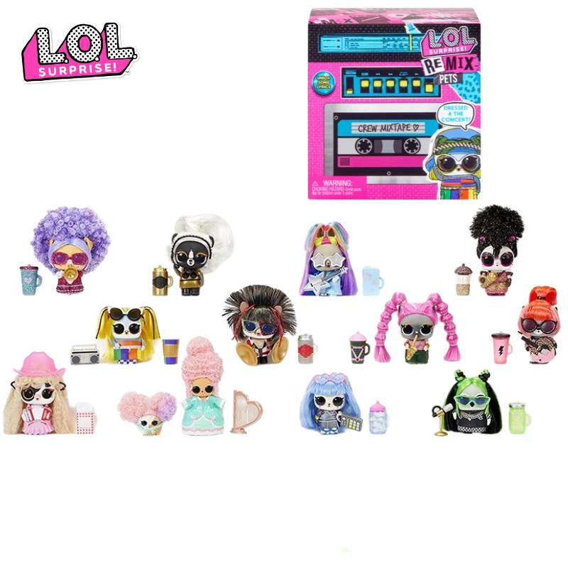 

In Stock L.O.L. Surprise! Surprise Doll Demolition Ball Remix Trendy Music Pet Blind Box Dress-up Toy Gift Children's Play House