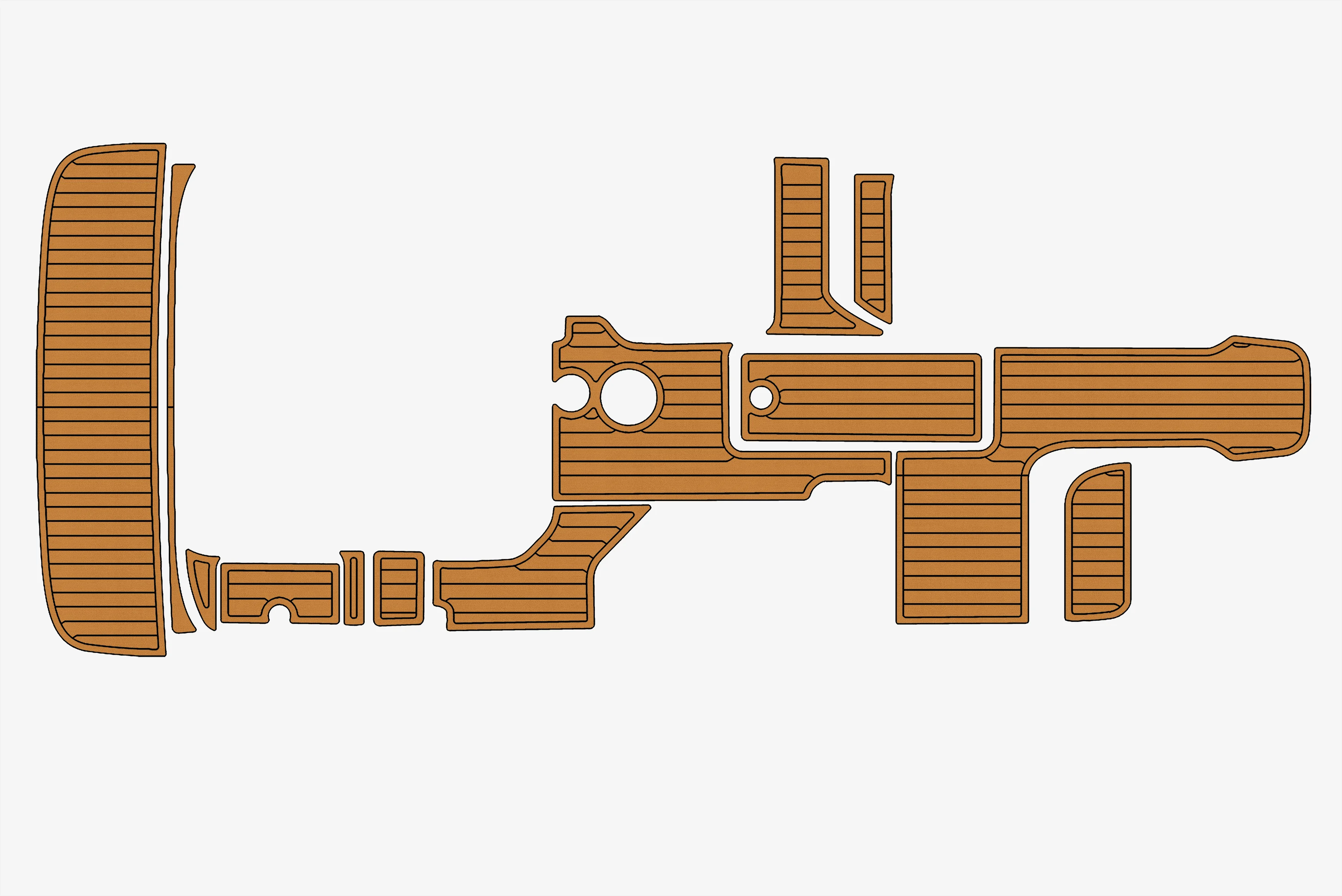 

2017 Bayliner VR6 1/4 дюйма, 6 мм, пена EVA, нескользящий морской коврик из тикового дерева, морской коврик 1,3ek, водный ковер, морской пол